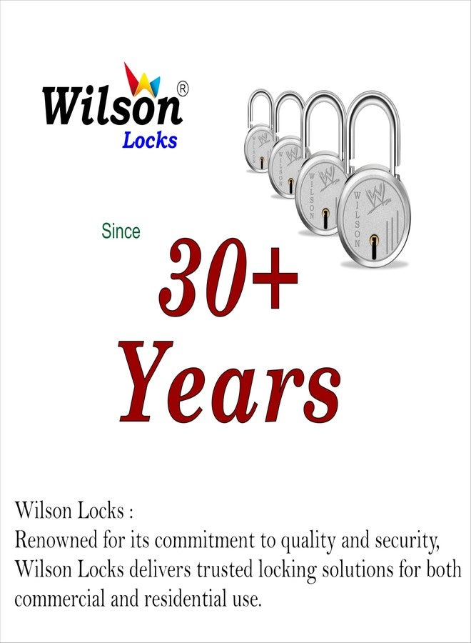 Wilson Locks Wilson® 75mm Big Size 5 Lock Set with 10 Same Key, Heavy Duty Brass Levers, Weather Resistant, Double Locking, Lock for Main Gate (5 Lock & 10 Same Keys, 75mm) - Image 5